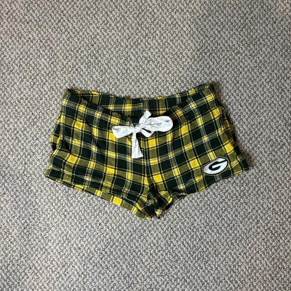 Cute vintage y2k low rise Green Bay packers micro plaid shorts - Picture 1 of 5